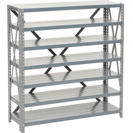 Global Industrial 7 Shelf, Open Steel Shelving Unit, 36inW x 18inD x 39inH, Gray 235036